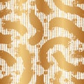 Gold grunge urban seamless pattern. Abstract contemporary background. Golden texture for design gift wrapper, wallpaper, wrapping