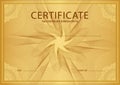 Certificate, Diploma of completion design template, background
