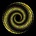 Gold halftone background. Original unusual abstract vector