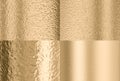 Gold hammered effect background, four different solutions