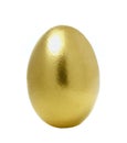 Gold handmade easter eggs isolated Royalty Free Stock Photo