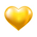Gold heart vector Royalty Free Stock Photo