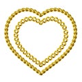 Gold hearts