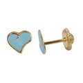 Gold hearts stud earrings