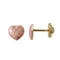 Gold hearts stud earrings