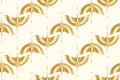 Gold Herons in Art Deco style. Seamless Pattern for interior decoration, textiles. Fashionable luxury home decor