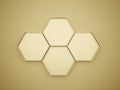 Gold hexagon cell