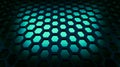 Blue Hexagonal background - cyan Dark Metallic - 3d illustration Royalty Free Stock Photo