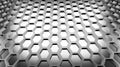 Black and white Hexagonal mesh background -  3d illustration Royalty Free Stock Photo