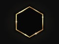 Gold hexagonal frame