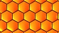 Gold hexagons 3D geometric background