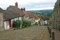 Famous View of Gold Hill Shaftesbury dorset Royalty Free Stock Photo