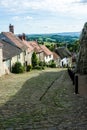 Gold Hill in Shaftesbury, Dorset, UK