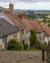 Gold Hill in Shaftesbury in Dorset, UK Royalty Free Stock Photo