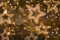 Golden christmas stars lights blur background stock images Royalty Free Stock Photo