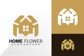 Gold Home Building logo vector design. Abstract emblem, designs concept, logos, logotype element for template