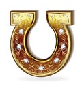 Gold horseshoe logo