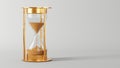 Gold Hourglass, Sandglass on white background