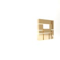 Gold House Edificio Mirador icon isolated on white background. Mirador social housing by MVRDV architects in Madrid