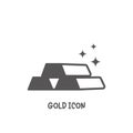 Gold icon simple flat style vector illustration