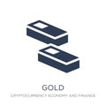 Gold icon. Trendy flat vector Gold icon on white background from Royalty Free Stock Photo