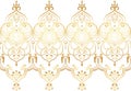 Gold indian line art border