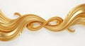 A gold infinity symbol with wavy lines Royalty Free Stock Photo