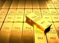 Gold Ingot Royalty Free Stock Photo