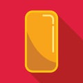 Gold ingot casting a long shadow on red background Royalty Free Stock Photo