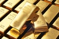 Gold ingots Royalty Free Stock Photo