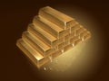 Gold ingots pyramid