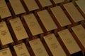 Gold Ingots in several rows