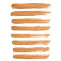 Gold ink brush strokes Royalty Free Stock Photo