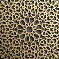 Gold islamic pattern on black background. Islamic ornament vector, persian motiff.