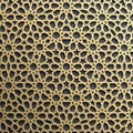 Gold islamic pattern on black background. Islamic ornament vector, persian motiff.