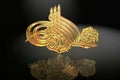 Gold Islamic prayer symbol