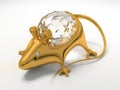 Gold jewelry decoration mouse