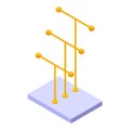 Gold jewelry dummy icon, isometric style