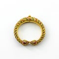 Gold jewelry thai ancient style. Royalty Free Stock Photo