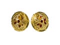 Gold Jewelry Traditional Indian Design with Semi Precious Stones