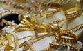 Gold jewellery for sale in shop