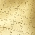 Gold Jigsaw Puzzle Background Royalty Free Stock Photo