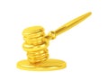 Gold Judge gavel