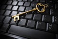 Gold key Royalty Free Stock Photo