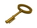 Gold key to a house Royalty Free Stock Photo