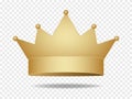 Gold king crown . Golden corona .