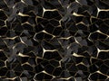 Gold Kintsugi Seamless Pattern, Luxury Golden Kintsukuroi Tile, Crack Broken Marble Texture Royalty Free Stock Photo