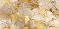 Gold Kintsugi Texture Background, Luxury Golden Kintsukuroi Pattern, Crack Broken White Marble Royalty Free Stock Photo