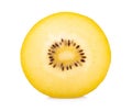 Gold kiwi fruit isolated on white background Royalty Free Stock Photo