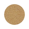 Gold label round circle with golden glitter texture. Vector isolated icon for shopping or sale design Royalty Free Stock Photo